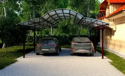 Арочный навес на две машины
