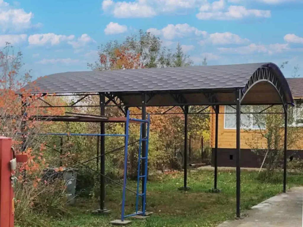 Арочный навес Из мягкой кровли