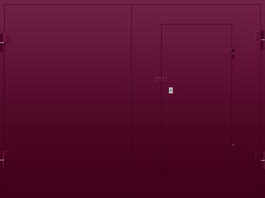 Утеплённые ворота гаража из профнастила